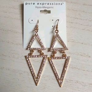 Pure Expressions Dangling Colorful Earrings Hypo Allergenic.